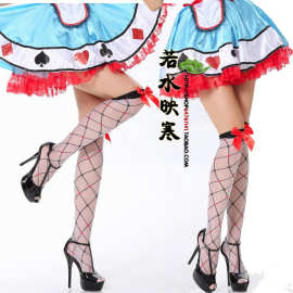 万圣节服装袜子 cos袜 蝴蝶结网袜丝袜