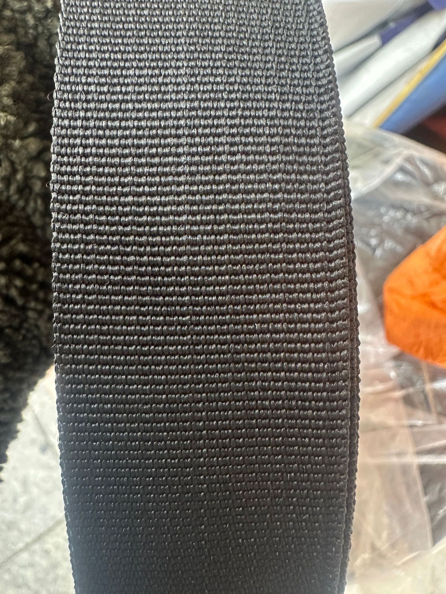 Cinta de polipropileno trenzada de tejido liso peinado, engrosada, negra, de 1-5 cm, para accesorios de equipaje, cinta de borde, patrón americano