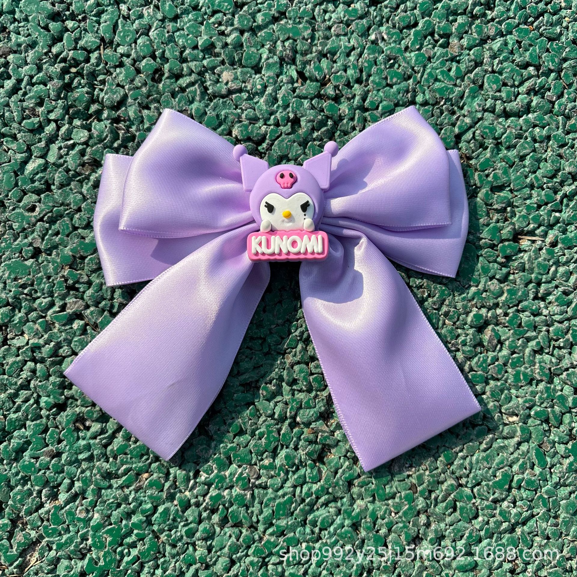 Electric Motorcycle Accessories Cartoon Doll Kuromi Ears Plush Detachable