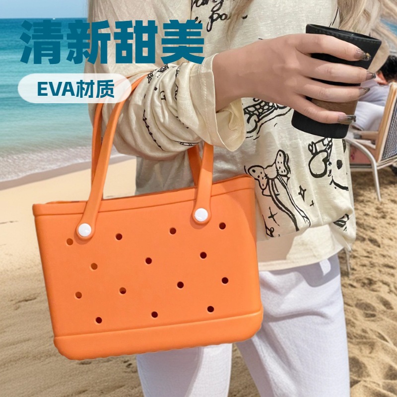 Eva女士手提包收纳包便携大容量单肩洞洞包街头潮流手拎便携式