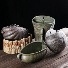 复古个性创意挂壁花盆陶瓷 苗圃植物水培花卉肉肉植物小花器挂盆