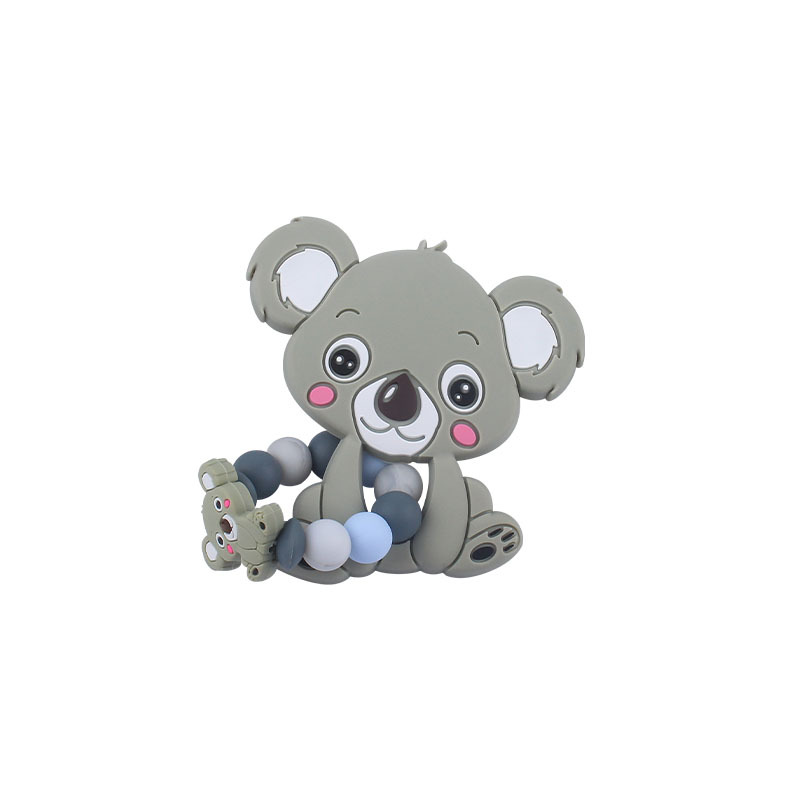 Bebé suministros silicona chupete cadena dibujos animados Kaola silicona molar anti-gota cadena bebé silicona nombre