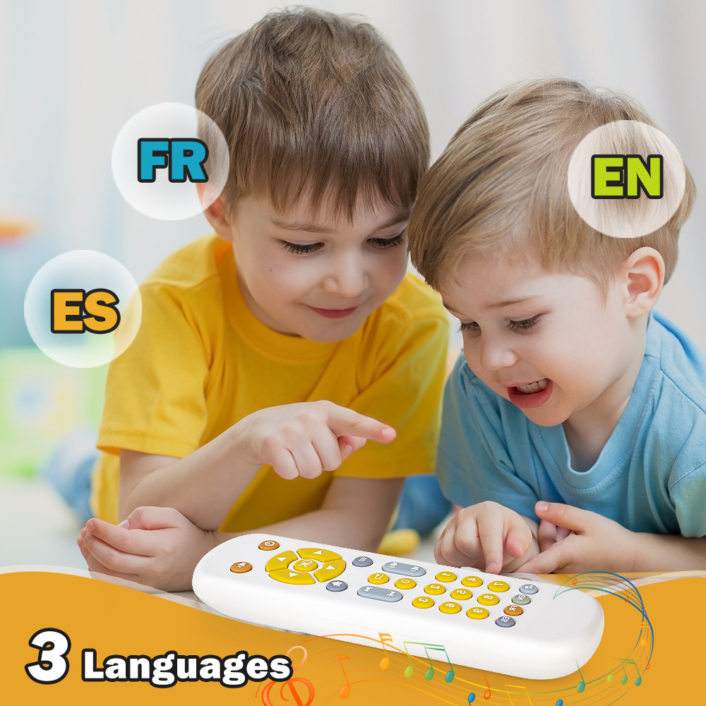 Control remoto de simulación de TV infantil personalizado Control remoto de TV infantil Aprendizaje musical Educación temprana Juguetes educativos para bebés