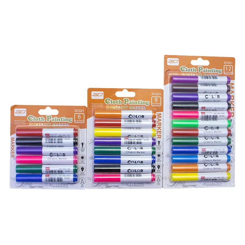 Pluma tejida fábrica suministro directo lavable pintura Big Head 6 colores traje 8 colores traje 12 colores traje paño pintura pluma