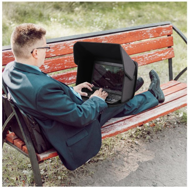 New in-stock outdoor laptop sunshade, privacy screen, foldable and portable laptop cover