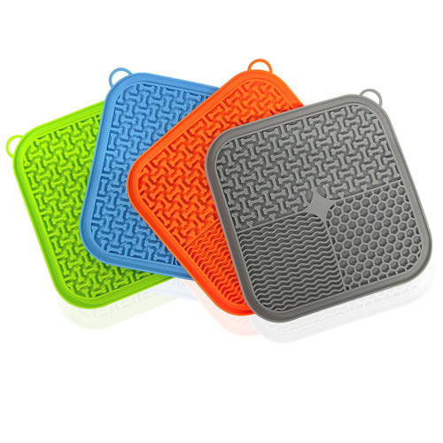 Amazon Cat Dog Slow Feeding Mat, Pet Universal Eating Utensil, Silicone Non-Slip suction mat for slow feeder