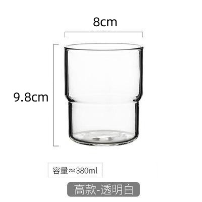 Vaso de vidrio de borosilicato coloreado apto para café o jugo