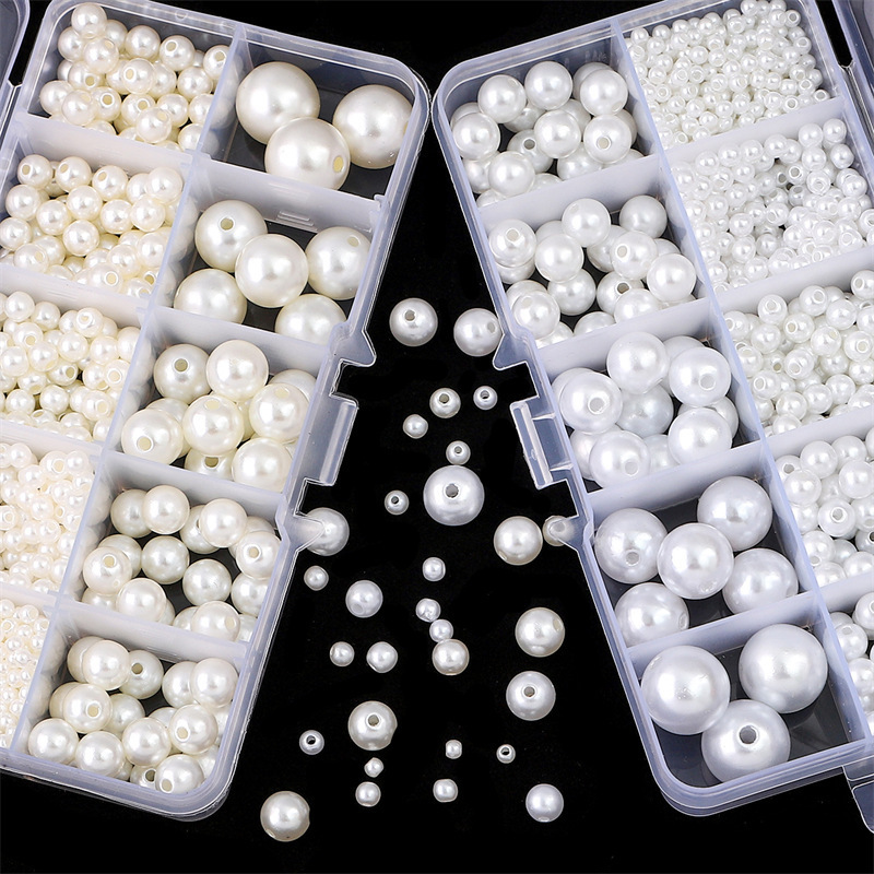 10 3/4/5/6/8/10/12/14mm ABS pearl box DIY suit beads handmade accessories wholesale