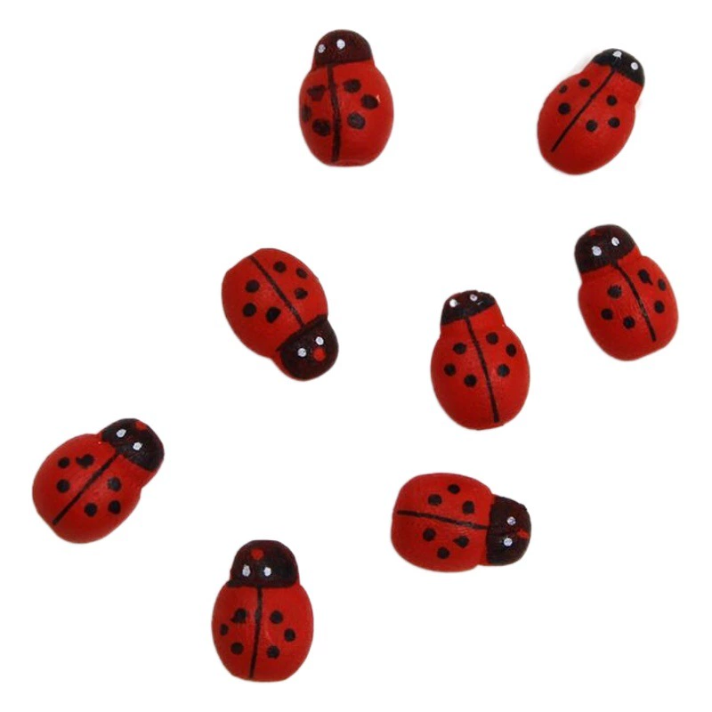 Микро пейзаж Мини Божья коровка деревянный Жук мультфильм жук мох микро пейзаж мясистые украшения