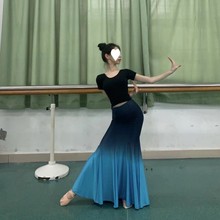 傣装女装鱼尾裙傣族舞蹈演出服黑色练功服女傣族骑大象孔雀比赛