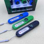 多功能迷你57# LED白灯 激光灯 温度计 指南针学生礼品带挂绳