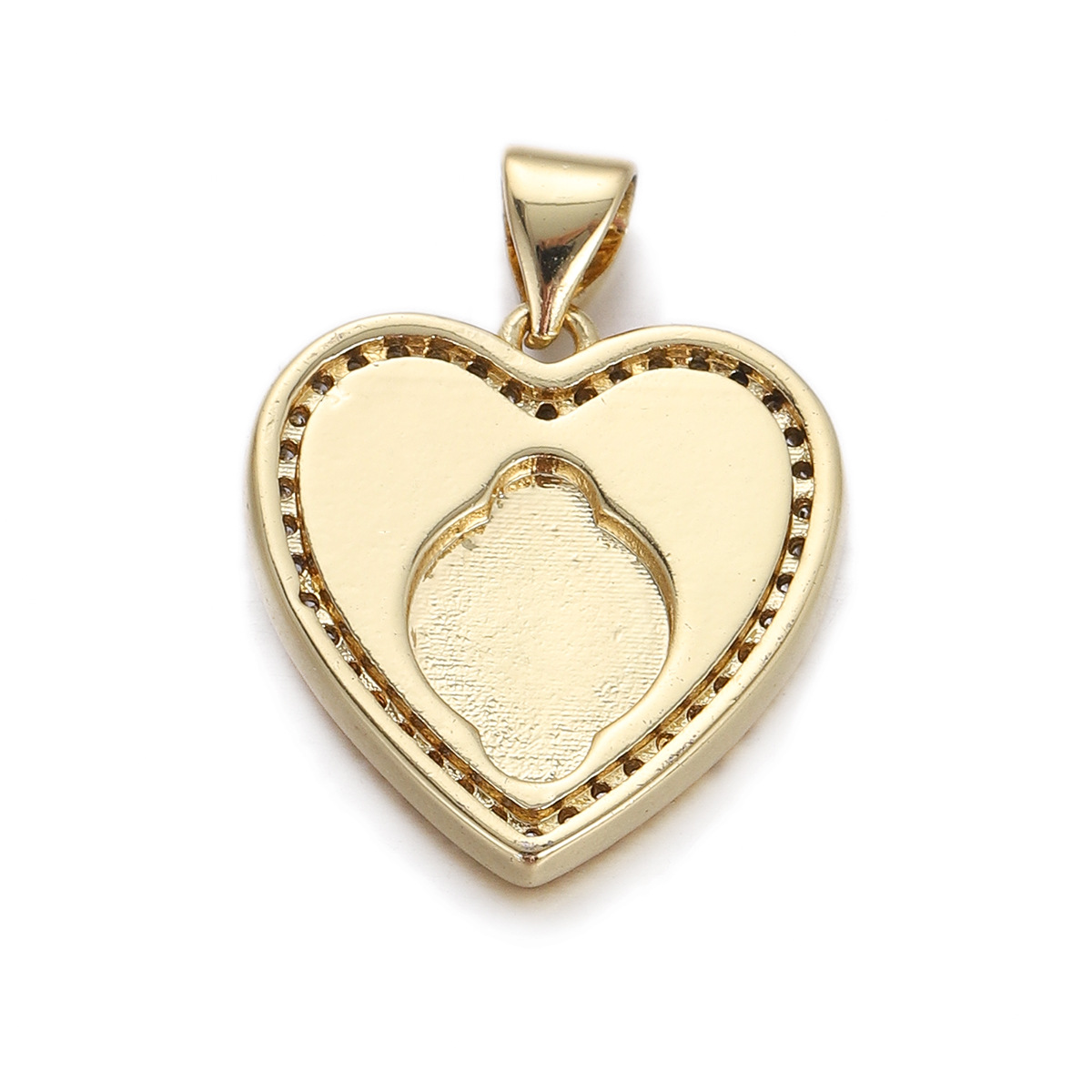 5g Weight Pendant, Chain Jewelry Making Type Copper Chain Material 1 Piece Quantity Holiday, Daily Occasion Copper Material Portrait, Heart Shape Pattern Unisex Gender Plating Design Retro, Simple Style Style 1 Piece Copper Portrait Heart Shape Pendant Chain 17