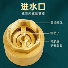 铜止回阀单向阀止逆阀止水阀马桶热水器阀门4分6分1寸2寸水管水表