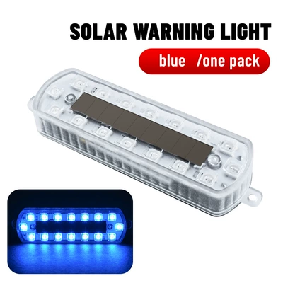 Cross-Border New Motorcycle Solar: Tail light - double-row-16-beads-solar-blue-light