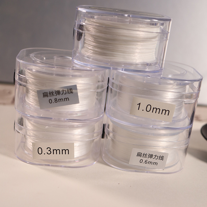 0.3-1.2mm Hot-Selling Wear-Resistant Bead Elastic Flat Silk Thread Handmade String Bracelet Pearl Rubber Band Cord Ultra-Fine 0.3-1.2mm Hot-Selling Wear-Resistant Bead Elastic Flat Silk Thread Handmade String Bracelet Pearl Rubber Band Cord Ultra-Fine