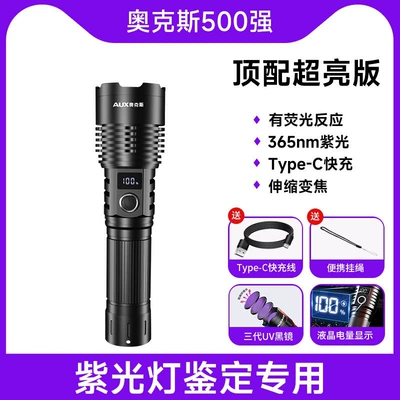 Oaks Purple Light Lamp for UV fənərlər - top-model-purple-light-identification-double-layer-filter-to-block-interference-light-lcd-display-type-c-fast-charging