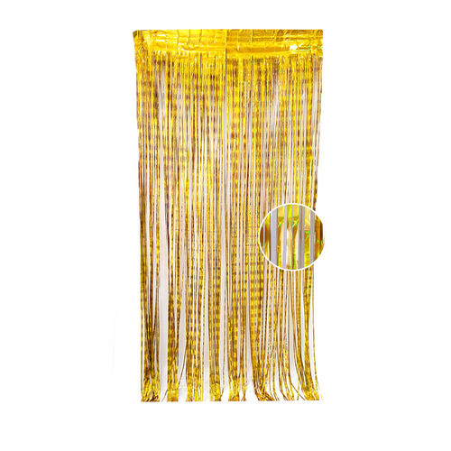 Rain Silk Curtain 1*2 Meter Light Column Laser Rain Silk Stage Background Layout Christmas Halloween Party Cross-border Decoration