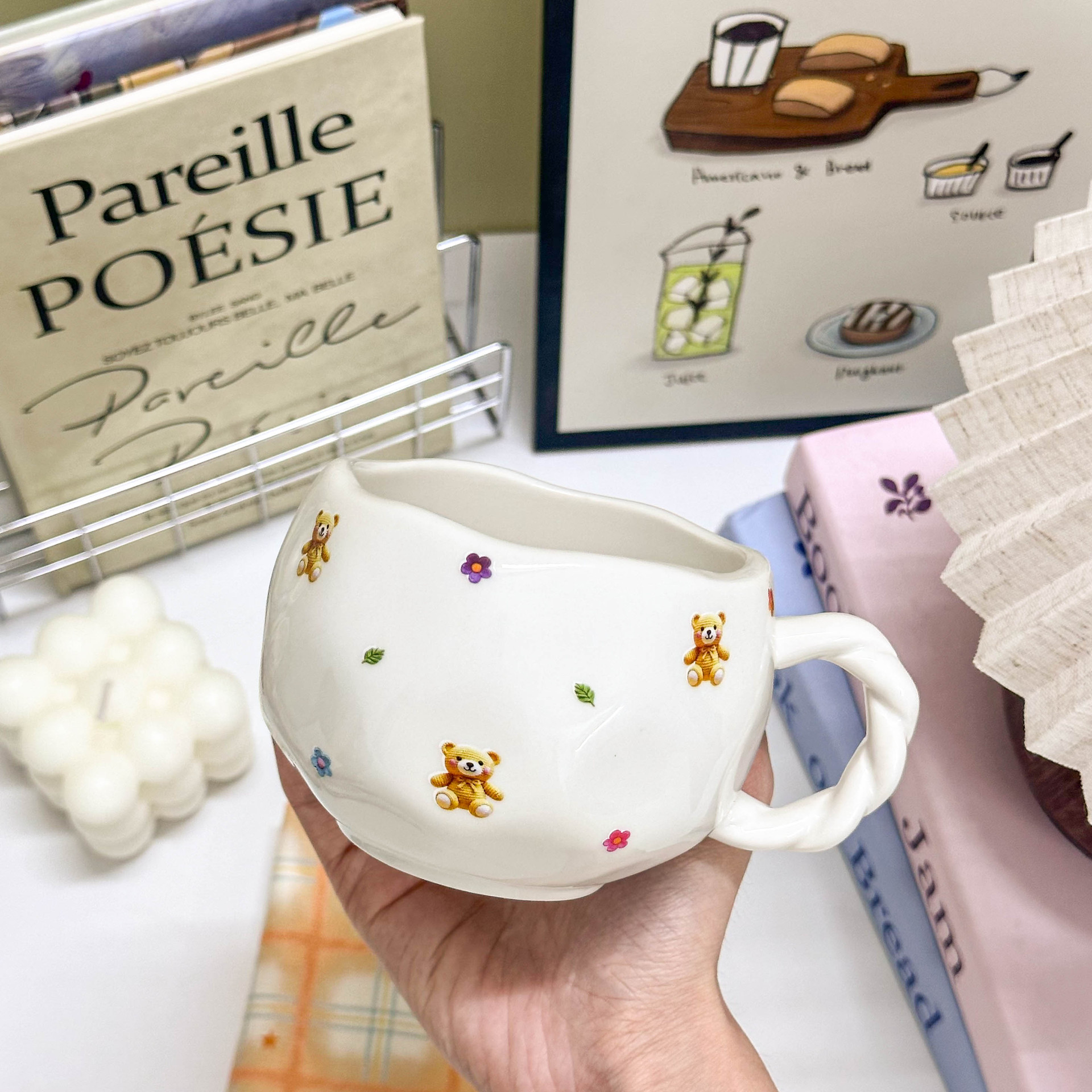 Highly Stylish Women's Home Milk Office Creative Coffee Cup, Design-oriented High-end Ceramic Mug_voghion.com