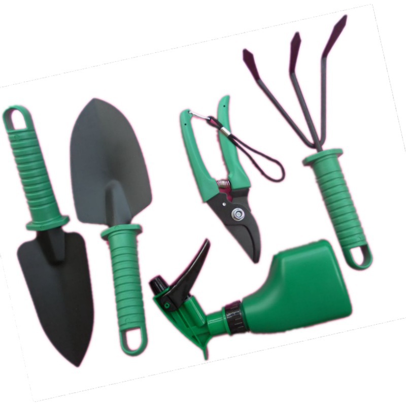 Jardín tijeras herramientas de jardín set de 5 piezas tijeras de recoger frutas tijeras de acero inoxidable correa de ducha pala tijeras de jardinería