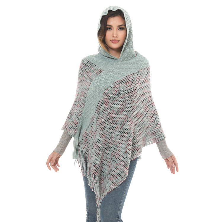 knitted demi-season cloak