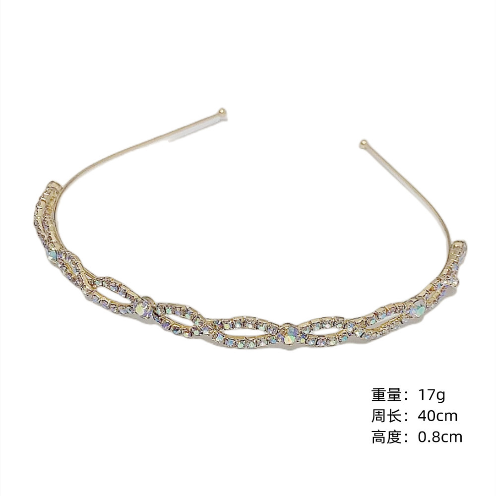 Rhinestone Cruz diadema Corea del Sur Dongdaemun simple temperamento Super hadas diadema Internet celebridad nueva moda elegante mujeres