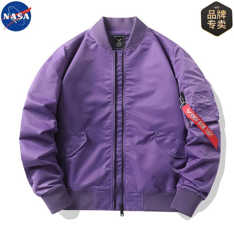 NASAブランド連名2025年春秋アメリカンパイロットジャケット男性カップル迷彩野球服コート|undefined