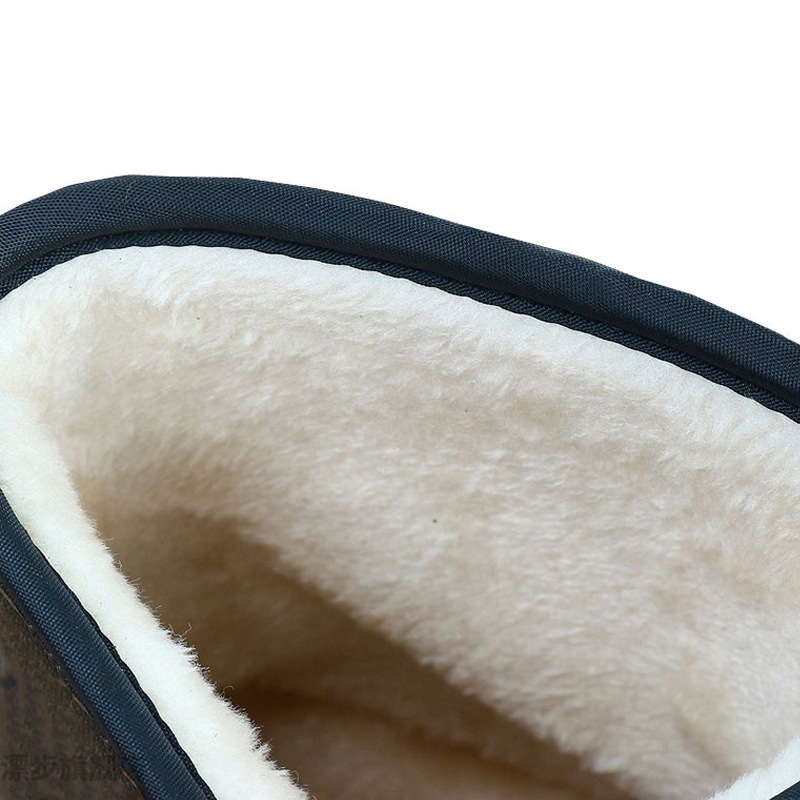 Snow boots for men, waterproof rain boots with thermal lining, anti-slip warm cotton shoes, EVA one-piece, suitable for washing, cooking, refrigeration, and work rain boots.