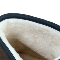 Snow boots for men, waterproof rain boots with thermal lining, anti-slip warm cotton shoes, EVA one-piece, suitable for washing, cooking, refrigeration, and work rain boots.