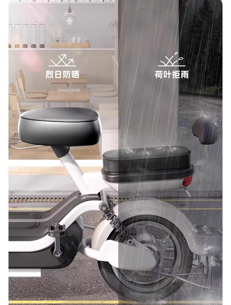 Electric Vehicle Waterproof Seat Cover for All Seasons, Sun Protection and Heat Insulation, Yadi Emma Knife Battery Bicycle Seat Cushion Cover