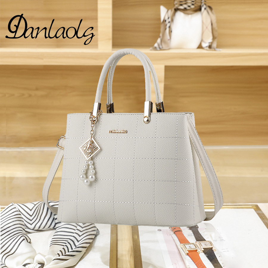 [Pelo de Guangzhou] bolso de las mujeres 2023 nueva tela escocesa hombro portátil bolso bandolera bolsas de una pieza al por mayor