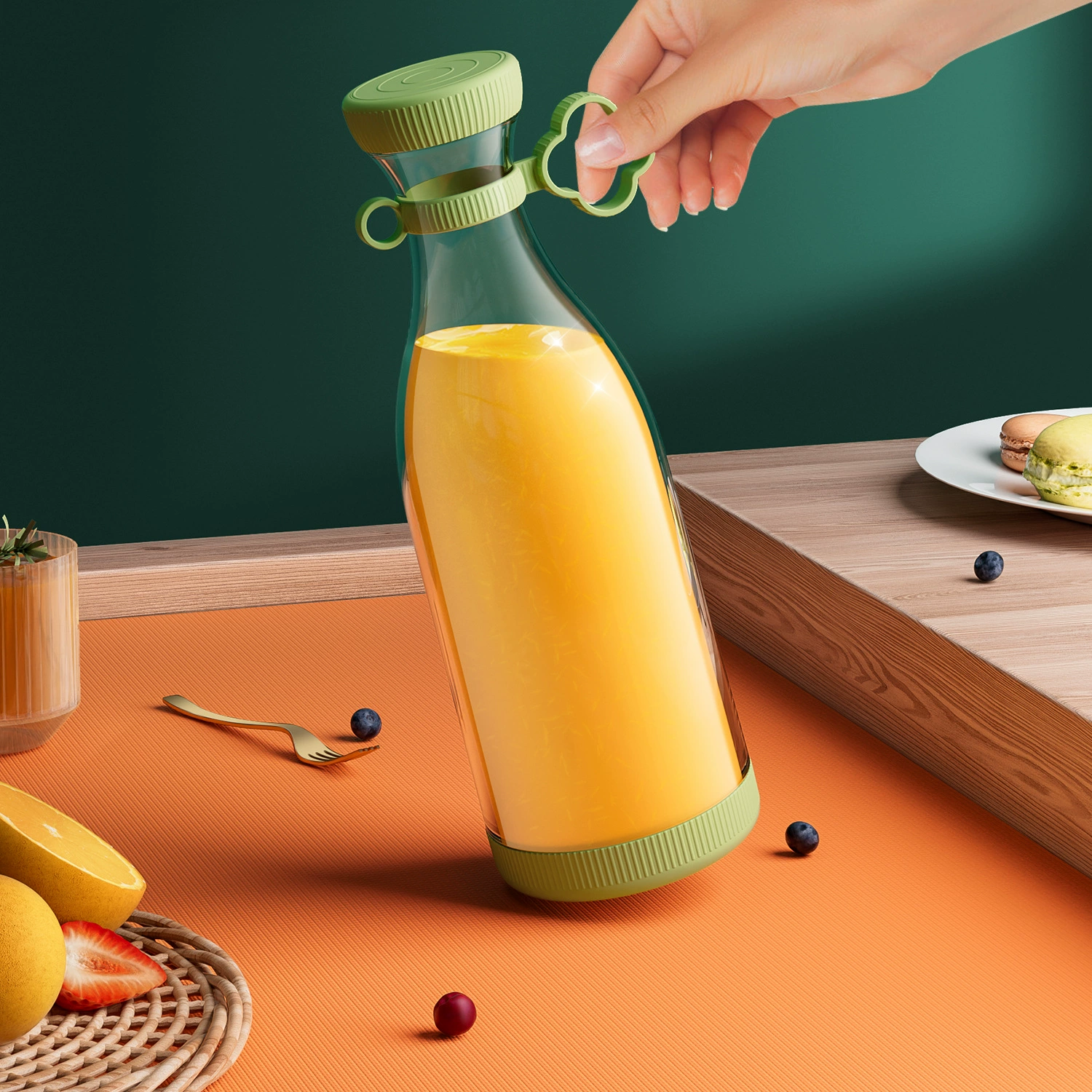 Электрическая портативная беспроводная соковыжималка для винных бутылок, компактная, перезаряжаемая, для использования на улице и дома, высокоскоростное соковарение