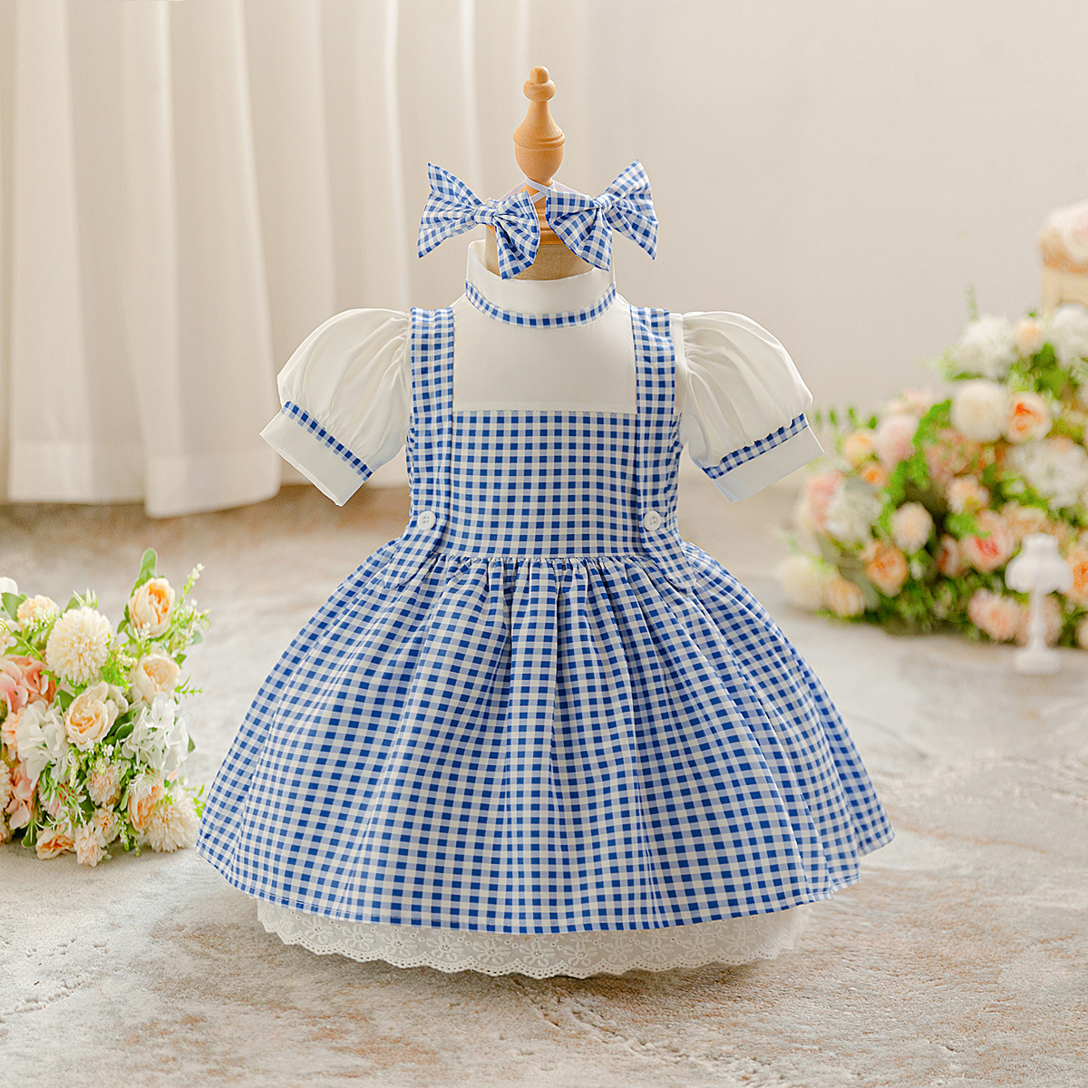 Children's Dorothy Maid Costume Wizard of oz Pastoral Style Dress Halloween Cosplay Cosplay Costume