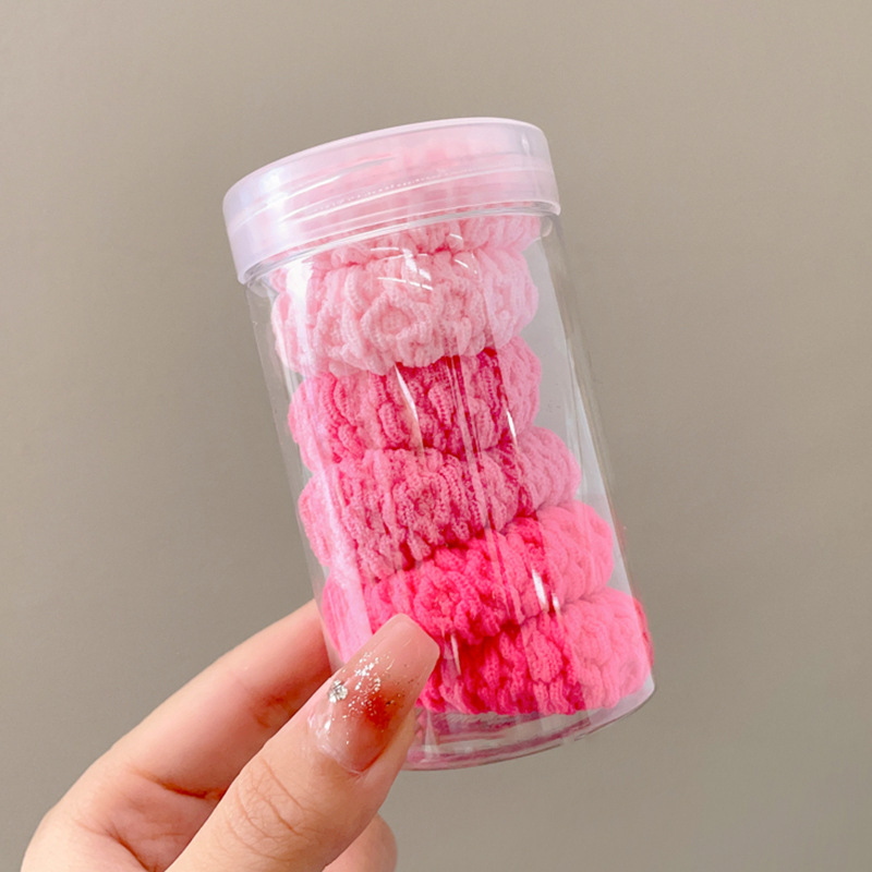 Cola de caballo alta cuerda para el cabello cuerda para el cabello para mujer anillo rojo neto 2025 nueva banda de goma alta elasticidad funda de cuero duradera tocado