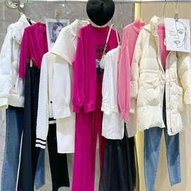 24冬恩瑞妮都市女性风羽绒服棉衣外套裤裙直播实体撤柜品牌折扣货