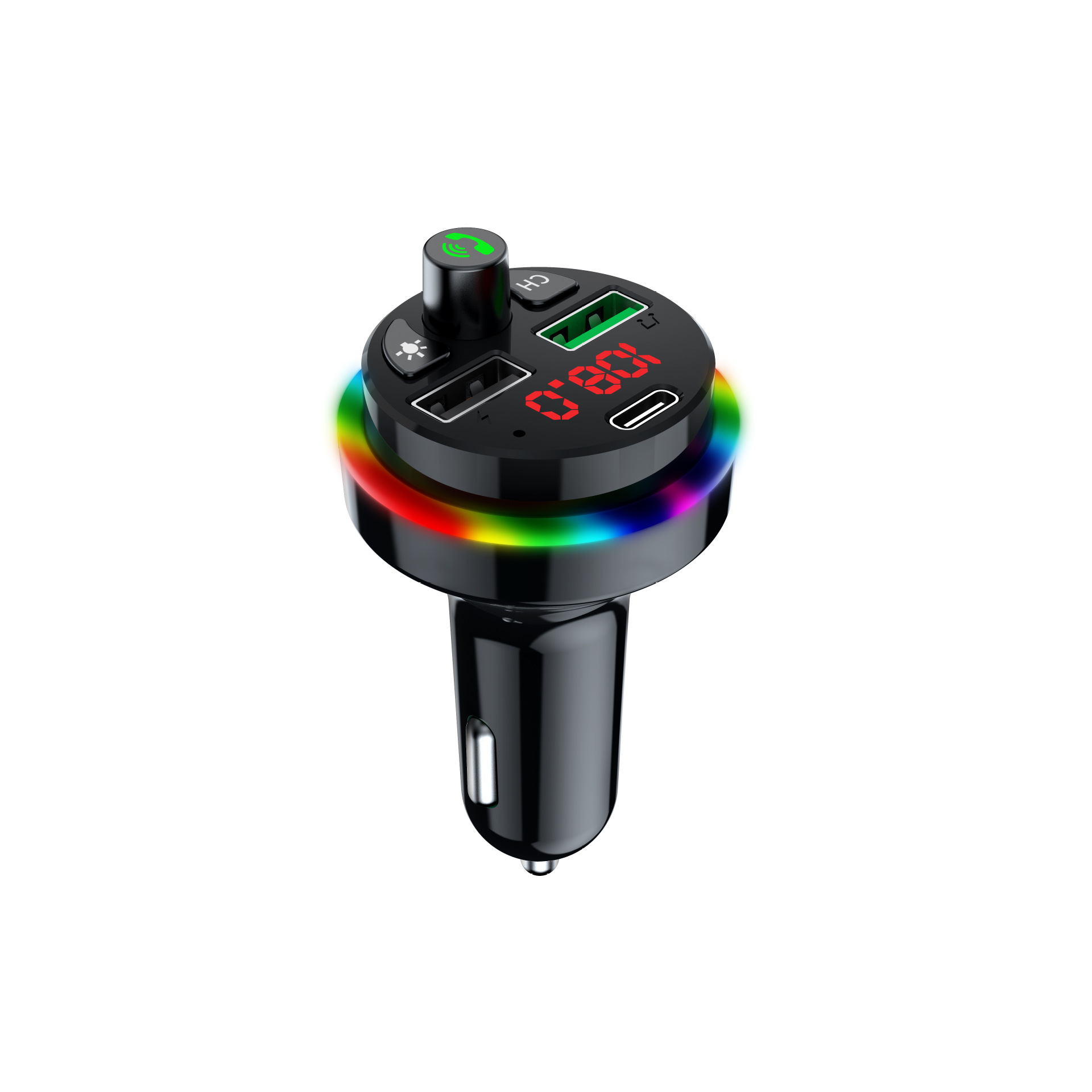 Chezai – Car Charger Car mp3 - f16-rotating-button