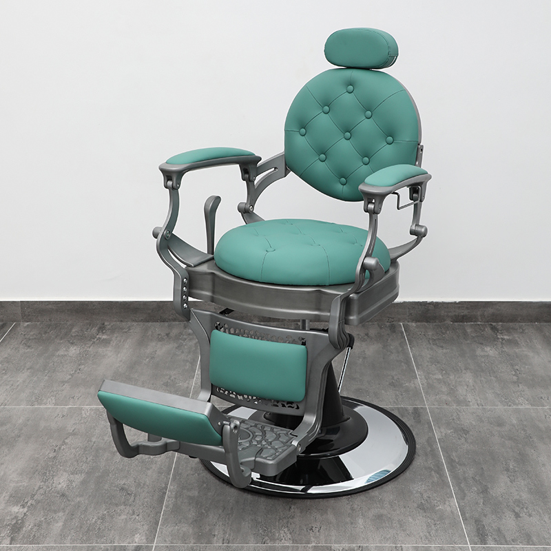 Sillón de barbero vintage para cortes de pelo, sillón de salón reclinable, sillón de barbero para hombres, sillón giratorio. image 12