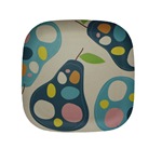 环保健康竹纤维圆形餐盘菜碟盘酒店餐厅餐具盘水果盘点心儿童适用