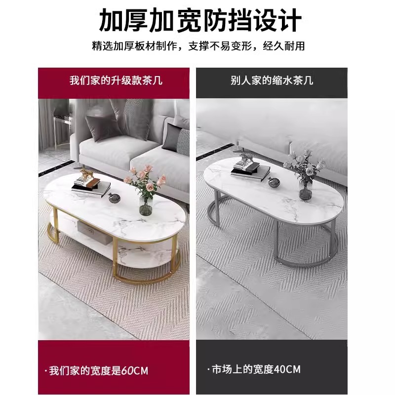 Mesa de té de estilo pequeño estilo de familia de lujo italiano mesa de té de alquiler de casa de estar sofá doméstico simple mesa de té creativa pequeña mesa redonda