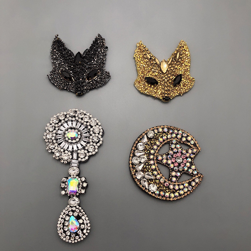 新款动物头像视频服装辅料月亮配饰DIY衣领肩章儿童鞋帽