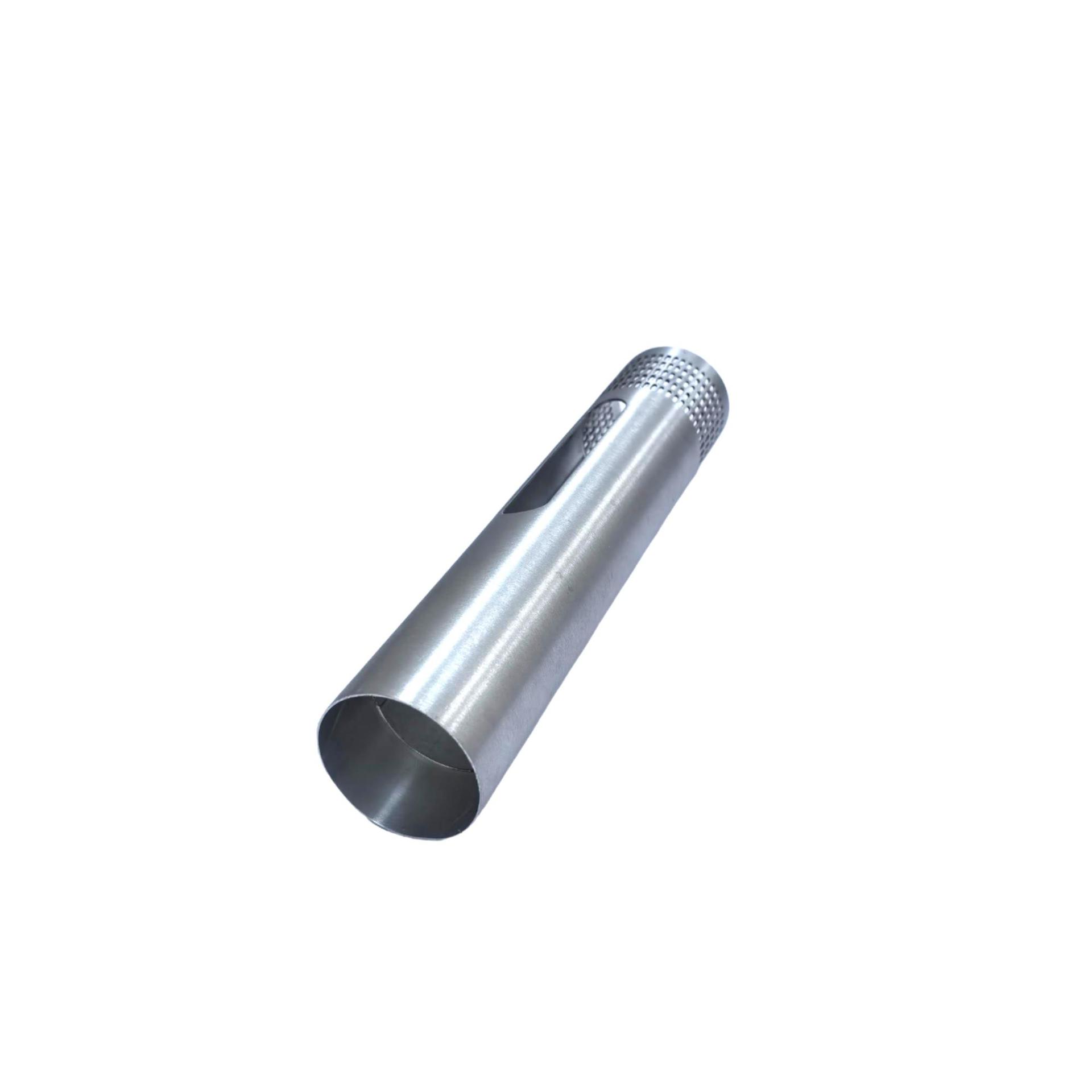 圆柱形不锈钢冲孔吹风机把手 多孔304不锈钢耐腐蚀除尘滤筒