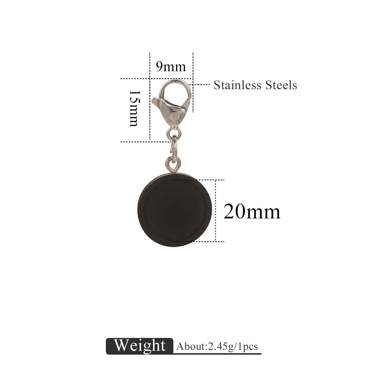 Base de madera redonda + ojo de oveja + anillo abierto + 15 joyería de joyería de llavero de joyería de joyería