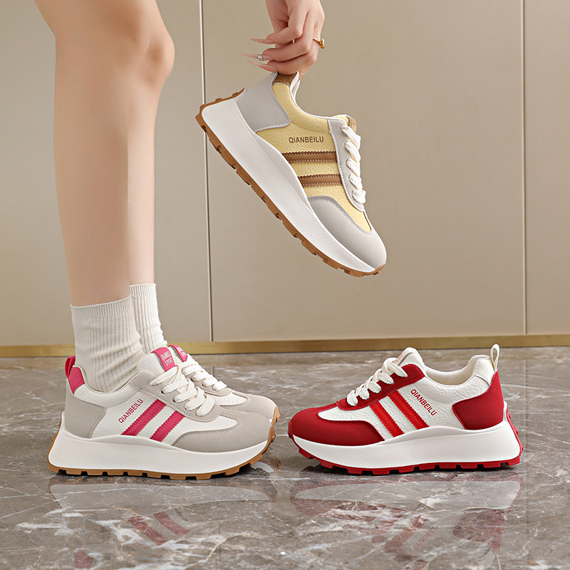 Zapatillas Deportivas con Plataforma para Mujer 25527, PU, Suela de Caucho, con Aumento de Estatura, para Uso Diario image 4