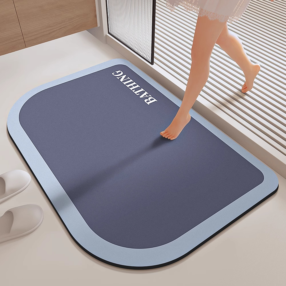 Alfombrilla de baño Alfombrilla absorbente de baño de barro de diatomeas en la puerta Alfombrilla antideslizante suave para el hogar de secado rápido