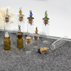 メーカー卸売りミニ透明コルク栓願い事瓶漂流瓶DIY手作り小型ガラス瓶ペンダント
