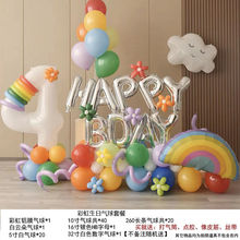 生日装场景气球布置韩系公主风男孩女孩生日派对场景布置背景墙