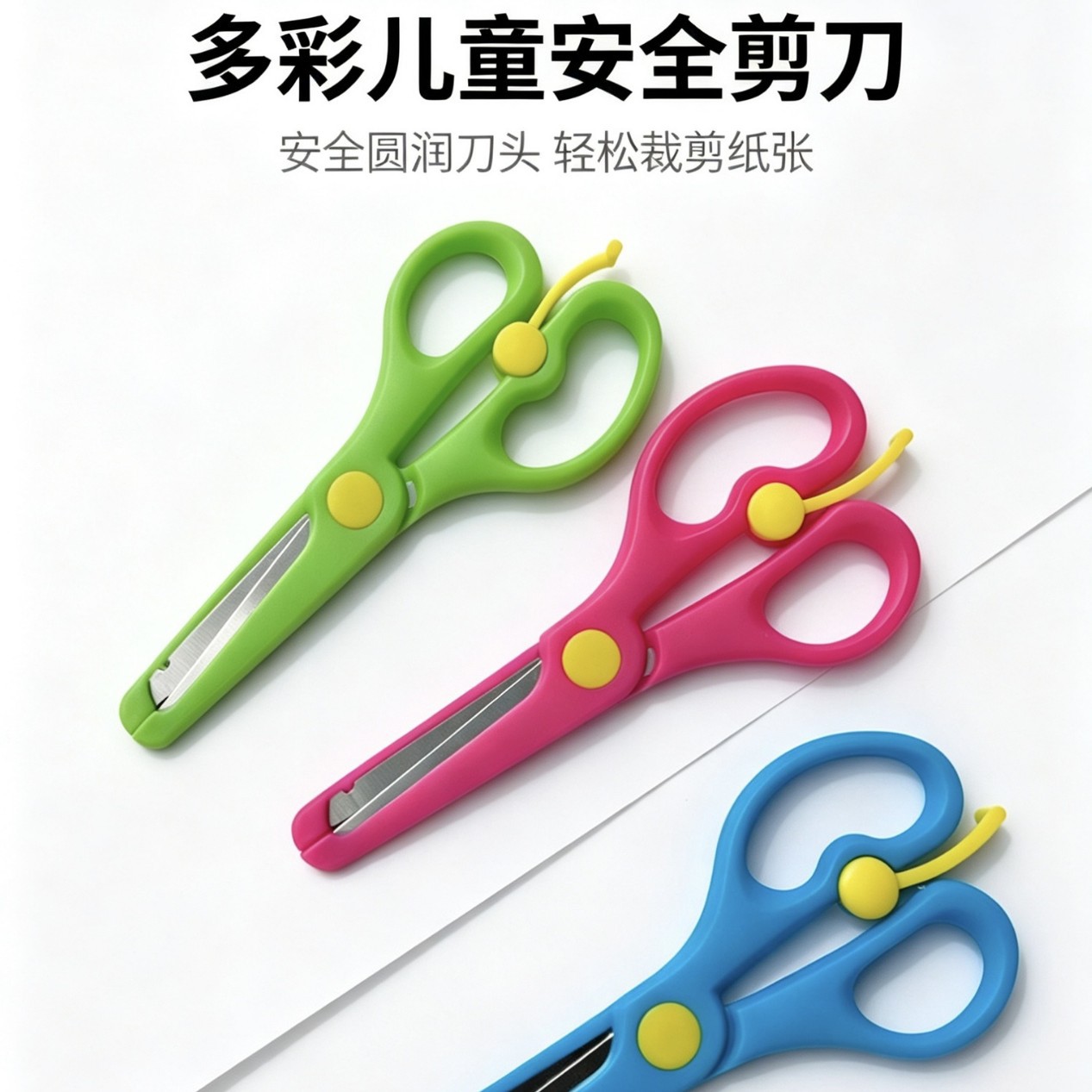 Children's Safety Creative Plastic Craft Scissors, Specially Designed for Children's Crafts, Comfortable to Hold, Labor-Saving and Safe