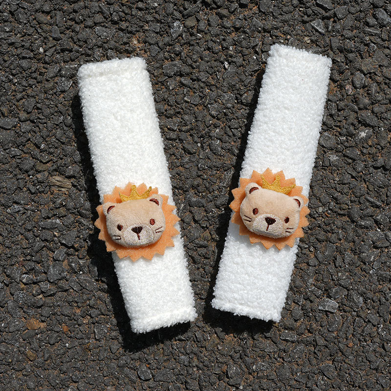 Cute Bear Kidsren's Car Seat Belt Shoulder Pads Stroller Stroller Baby Shoulder Strap Anti-Wear Protective Cover