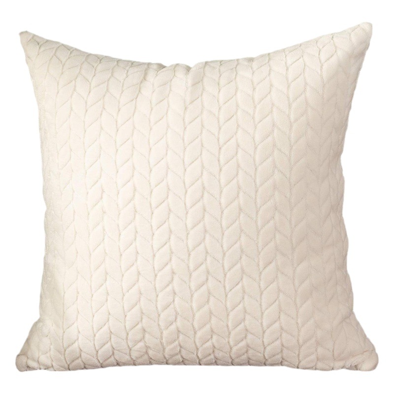 Funda de cojín de estilo europeo y americano, de punto, de color sólido, con rayas, cojín de asiento, protector de cintura, simple, desmontable.