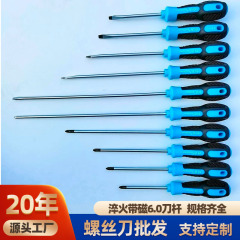 Manufacturer wholesale manual flathead screwdriver cross magnetic two-in-one screwdriver plastic magnetic screwdriver
