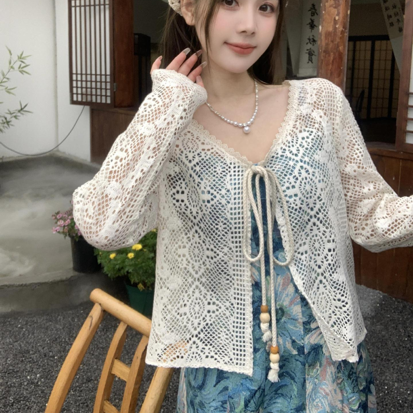  夏  L-4XL 大きいサイズ カーディガン ワンピース 2点セット